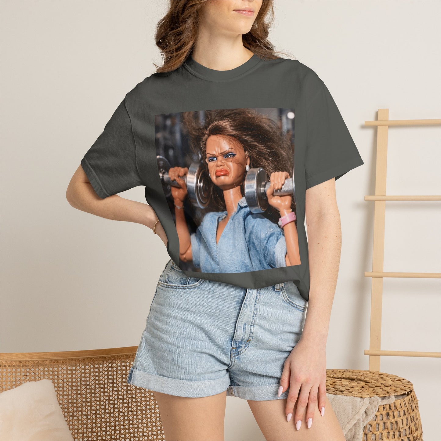 Doll Shoulder Day Rage Gym Funny Tee