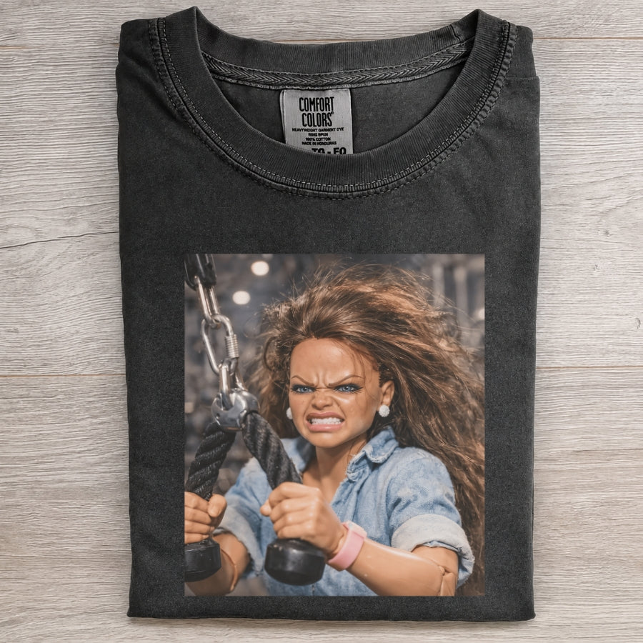 Doll Cable Machine Fury Gym Funny Tee