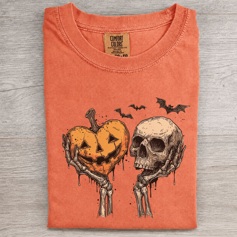 Pumpkin Heart & Skull Halloween - Patriot Level