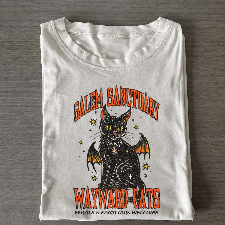 Salem Sanctuary Black Cat Graphic Tee - Patriot Level