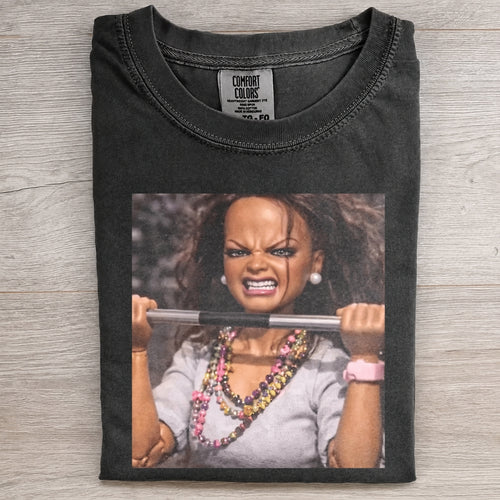 Angry Doll Gym Rage Vintage Funny Tee