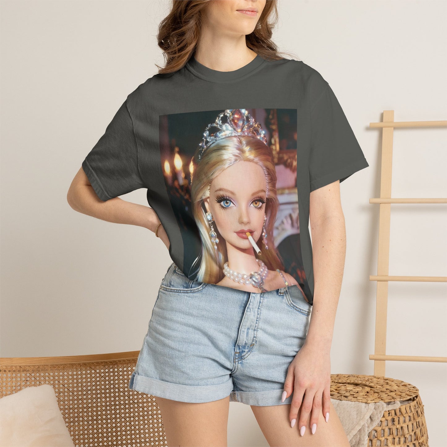 Doll Princess Smoking Tiara Vintage Tee