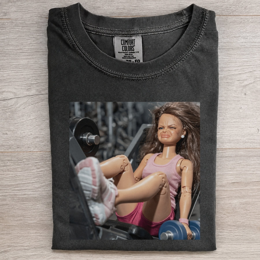 Doll Leg Press Pain Funny Gym Tee