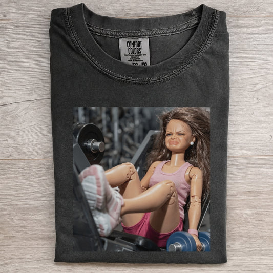 Doll Leg Press Pain Funny Gym Tee