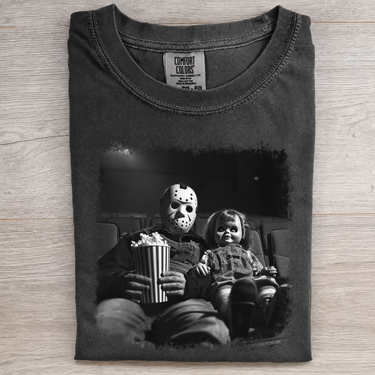 Hockey Mask & Creepy Doll Movie Tee