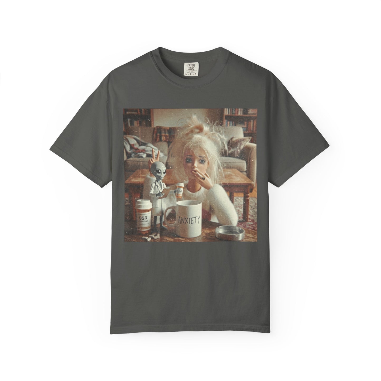 Anxiety Doll SSRI Alien Doctor Funny Tee