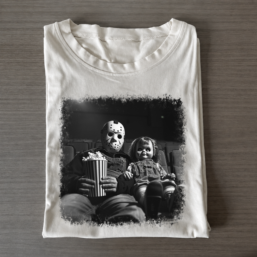 Hockey Mask & Creepy Doll Movie Tee
