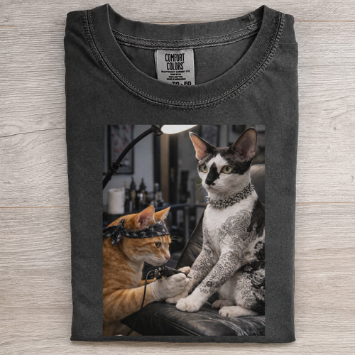 Badass Tattoo Cat Tee.