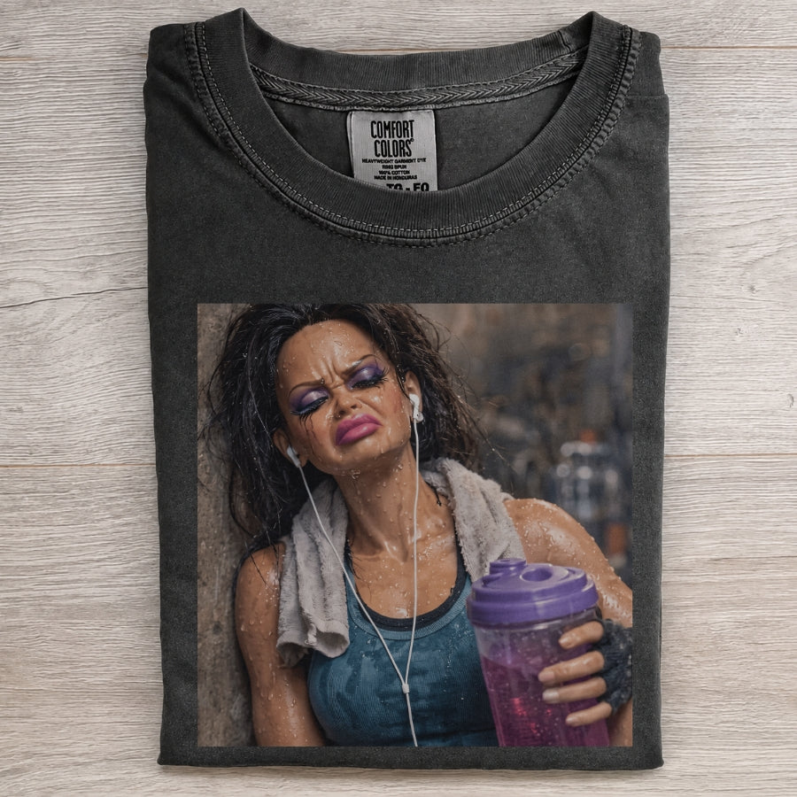 Doll Post Workout Sweat Funny Gym Tee