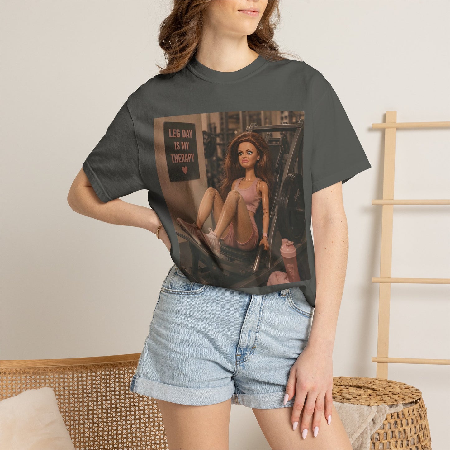 Leg Day Is My Therapy Doll Gym Funny Te