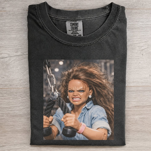 Doll Cable Machine Fury Gym Funny Tee