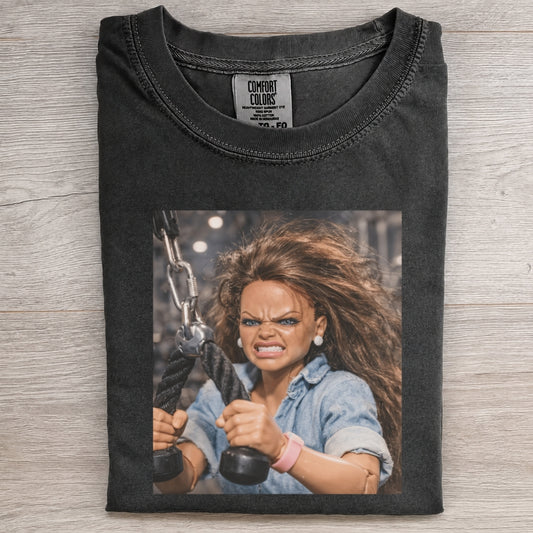 Doll Cable Machine Fury Gym Funny Tee