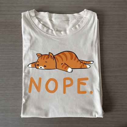 Lazy Orange Cat Graphic Tee