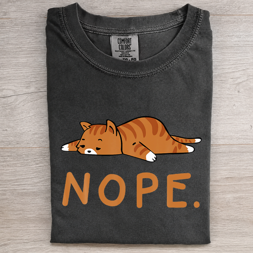 Lazy Orange Cat Graphic Tee