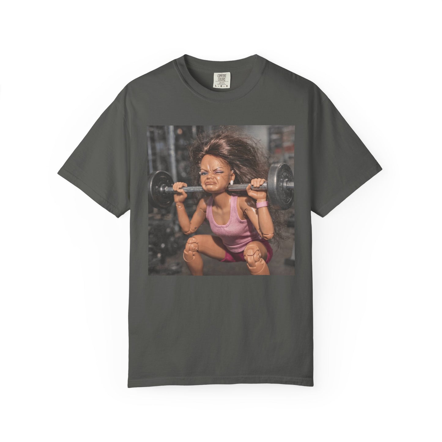 Doll Squat Day Struggle Funny Gym Tee