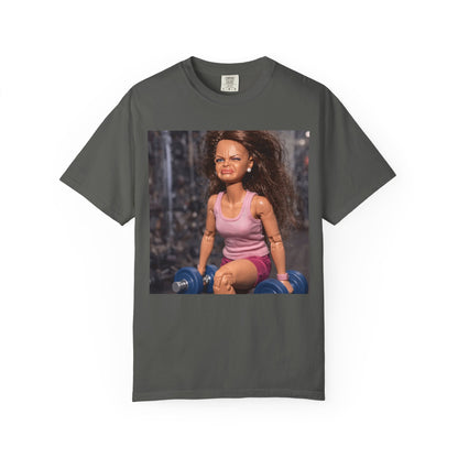 Doll Dumbbell Struggle Gym Funny Tee