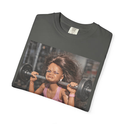 Doll Squat Day Struggle Funny Gym Tee
