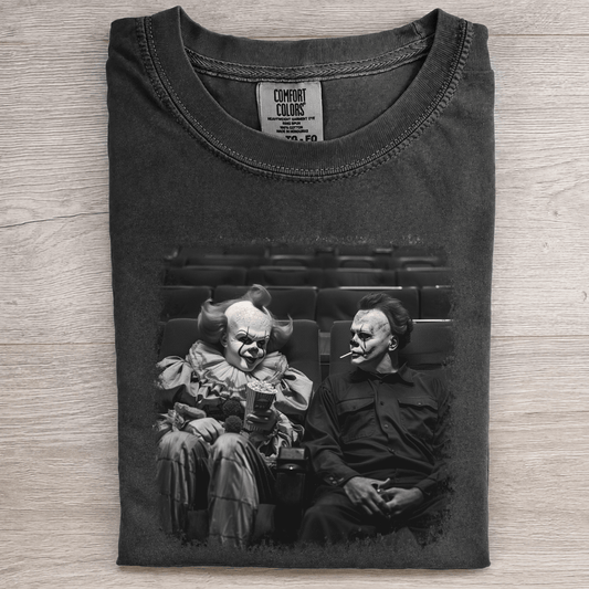Creepy Clowns Movie Night Tee - Patriot Level