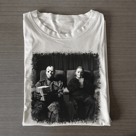 Masked Horror Movie Night Tee - Patriot Level