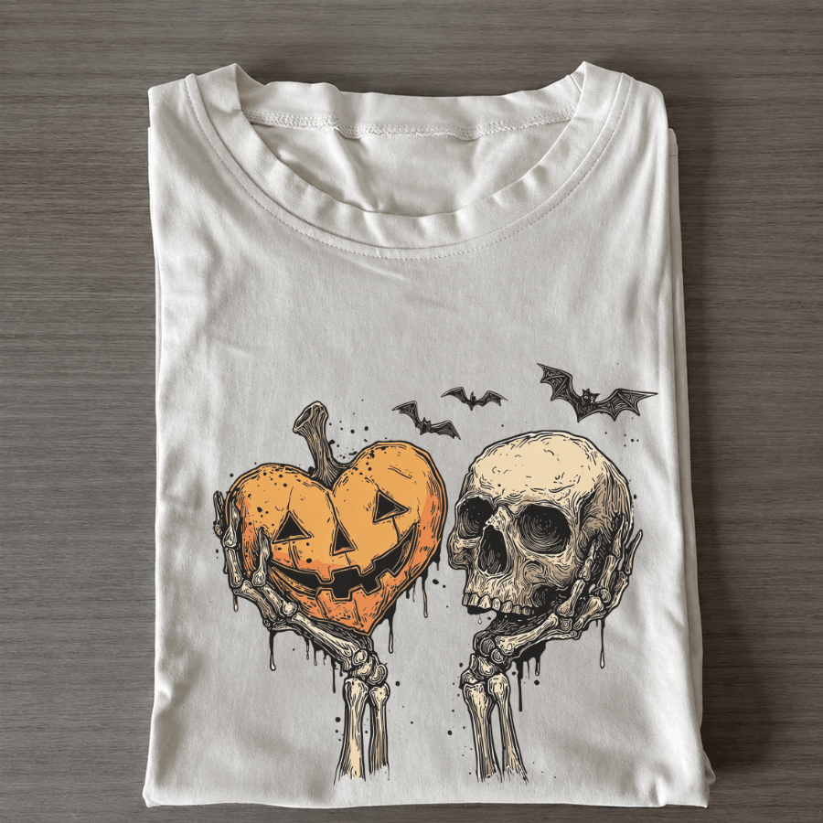Pumpkin Heart & Skull Halloween - Patriot Level