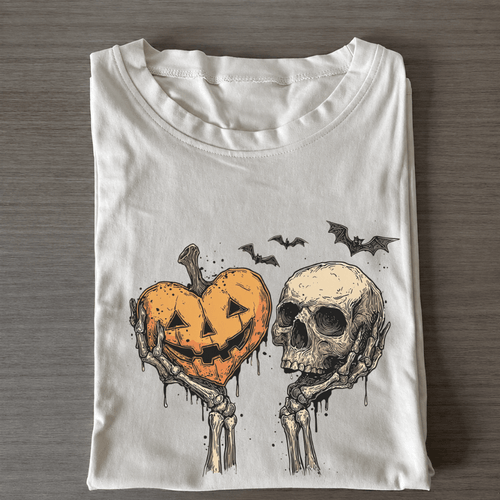 Pumpkin Heart & Skull Halloween - Patriot Level
