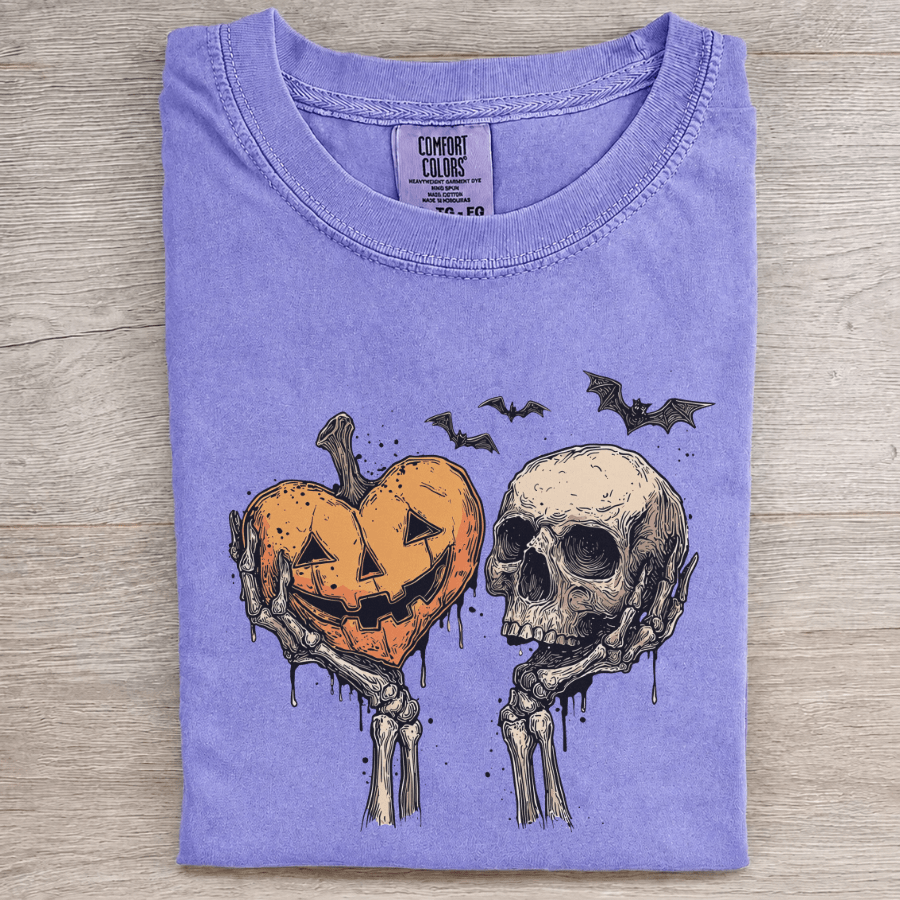 Pumpkin Heart & Skull Halloween - Patriot Level